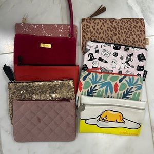 Lot of 9 ipsy makeup bags